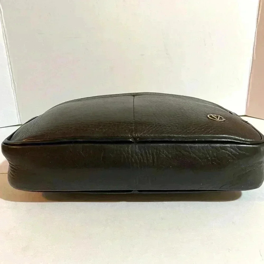 Glovanni Valentino unisex vintage brown leather wristlet clutch bag - Picture 2 of 14